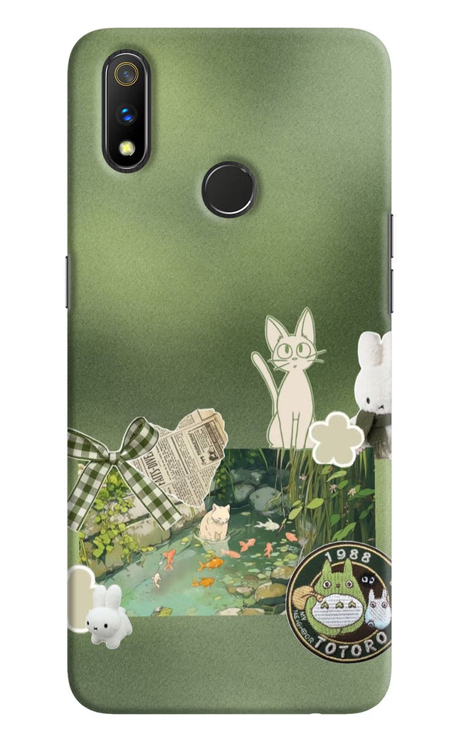 Aesthetic anime Realme 3 Pro Hard Case Back Cover by Casekaro
