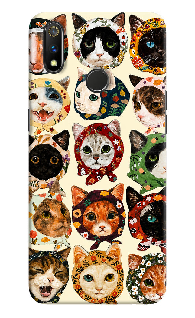 Cool Cat Realme 3 Pro Hard Case Back Cover by Casekaro