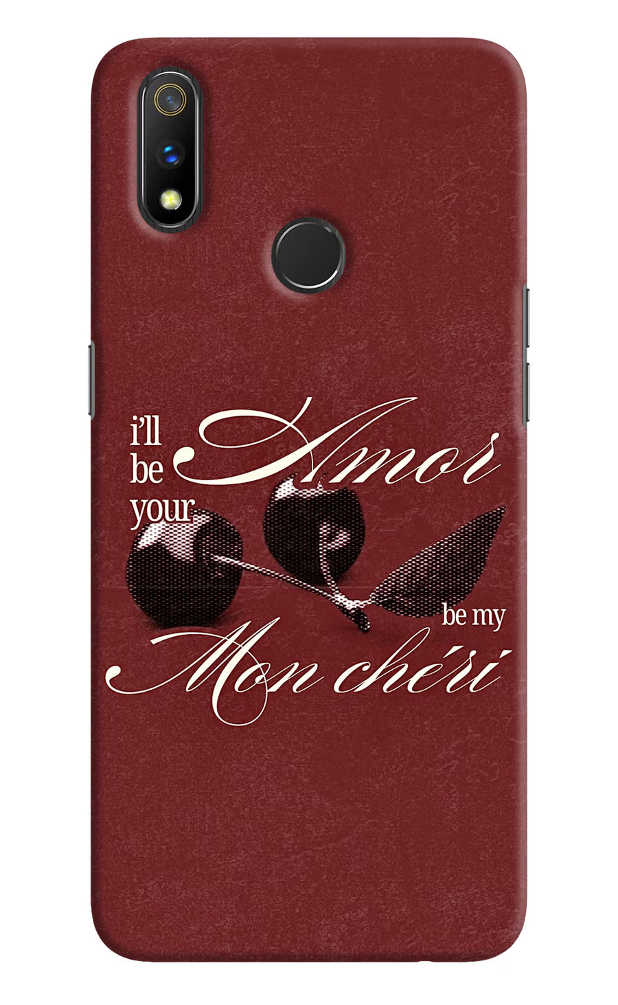 Velvet Cherry Realme 3 Pro Back Cover, Hard case