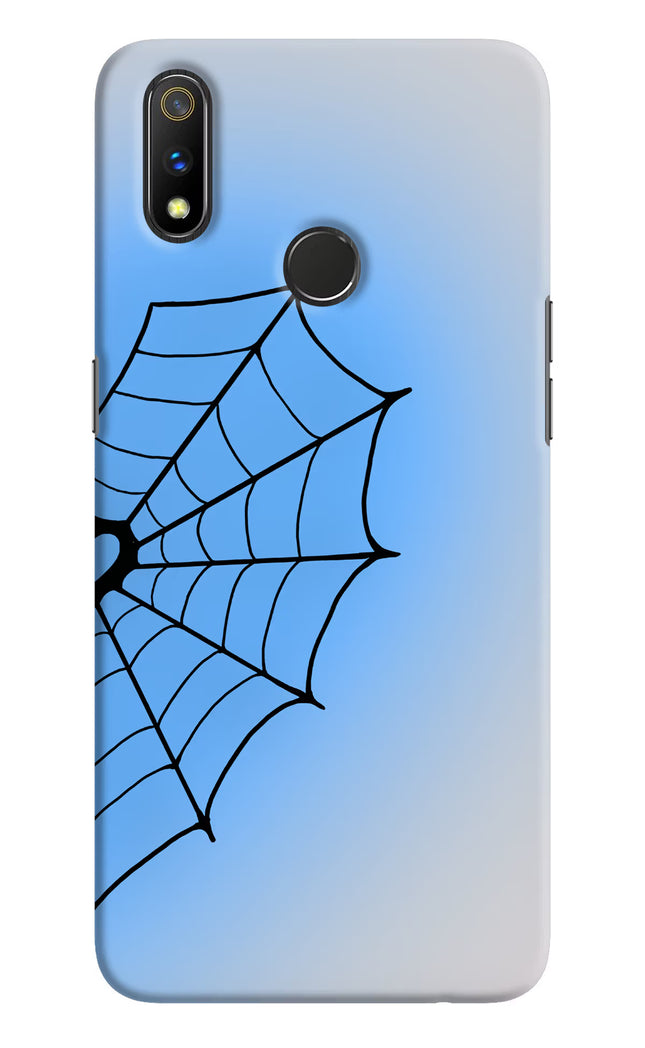 Blue Web Realme 3 Pro Hard Case Back Cover by Casekaro