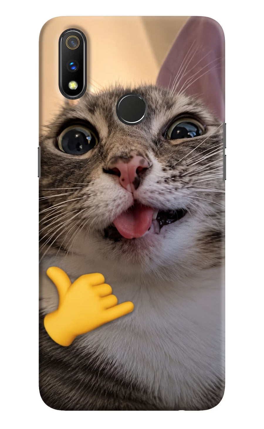 Silly Cat Call Realme 3 Pro Back Cover, Hard case