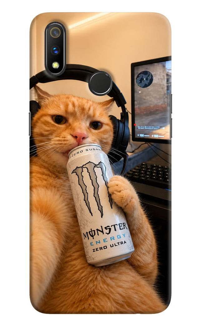 Gamer Cat Energy Realme 3 Pro Hard Case Back Cover by Casekaro