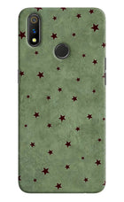 Green Stars Realme 3 Pro Hard Case Back Cover by Casekaro