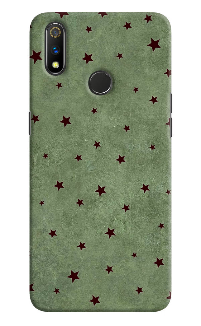 Green Stars Realme 3 Pro Hard Case Back Cover by Casekaro