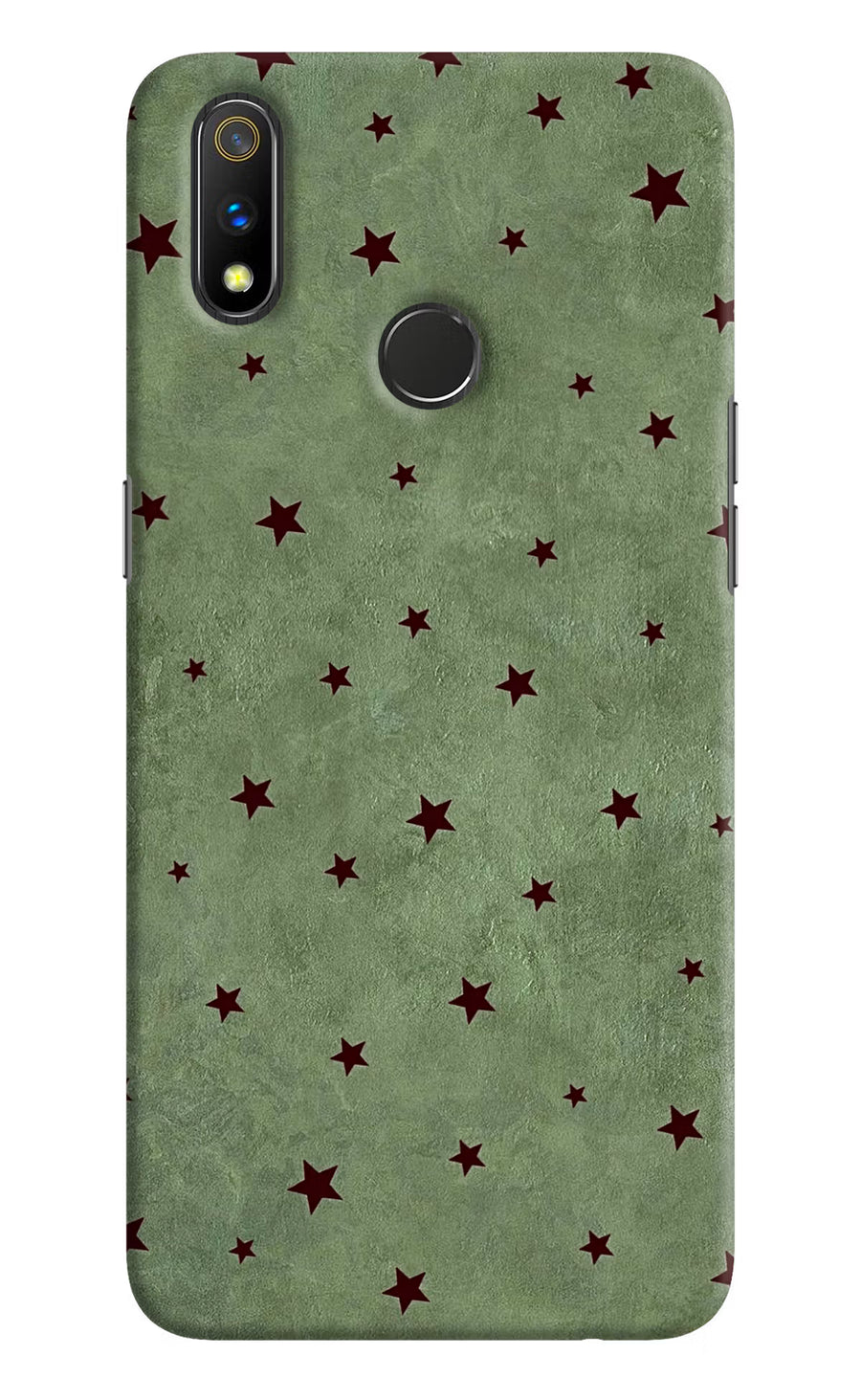 Green Stars Realme 3 Pro Back Cover, Hard case