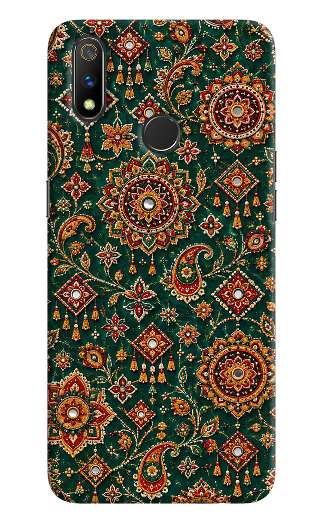 Green Pataka Realme 3 Pro Hard Case Back Cover by Casekaro