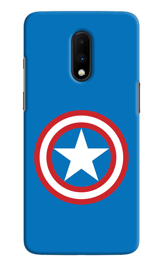 Captain America Logo Oneplus 7 Hard Case Back Cover by Casekaro