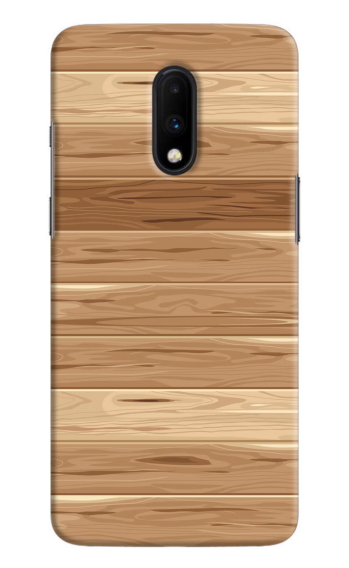 Wooden Vector Oneplus 7 Hard Case Back Cover by Casekaro