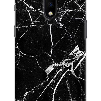 Black Marble Pattern Oneplus 7 Hard Case Back Cover by Casekaro