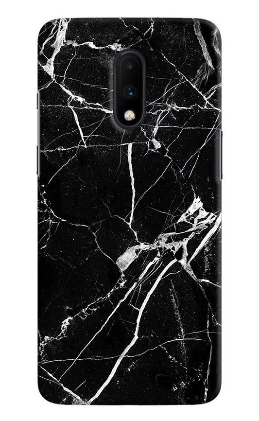 Black Marble Pattern Oneplus 7 Hard Case Back Cover by Casekaro