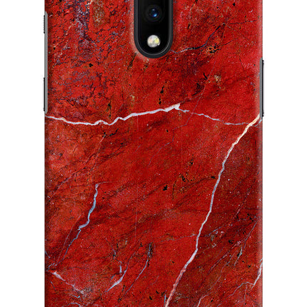 Red Marble Design Oneplus 7 Hard Case Back Cover by Casekaro