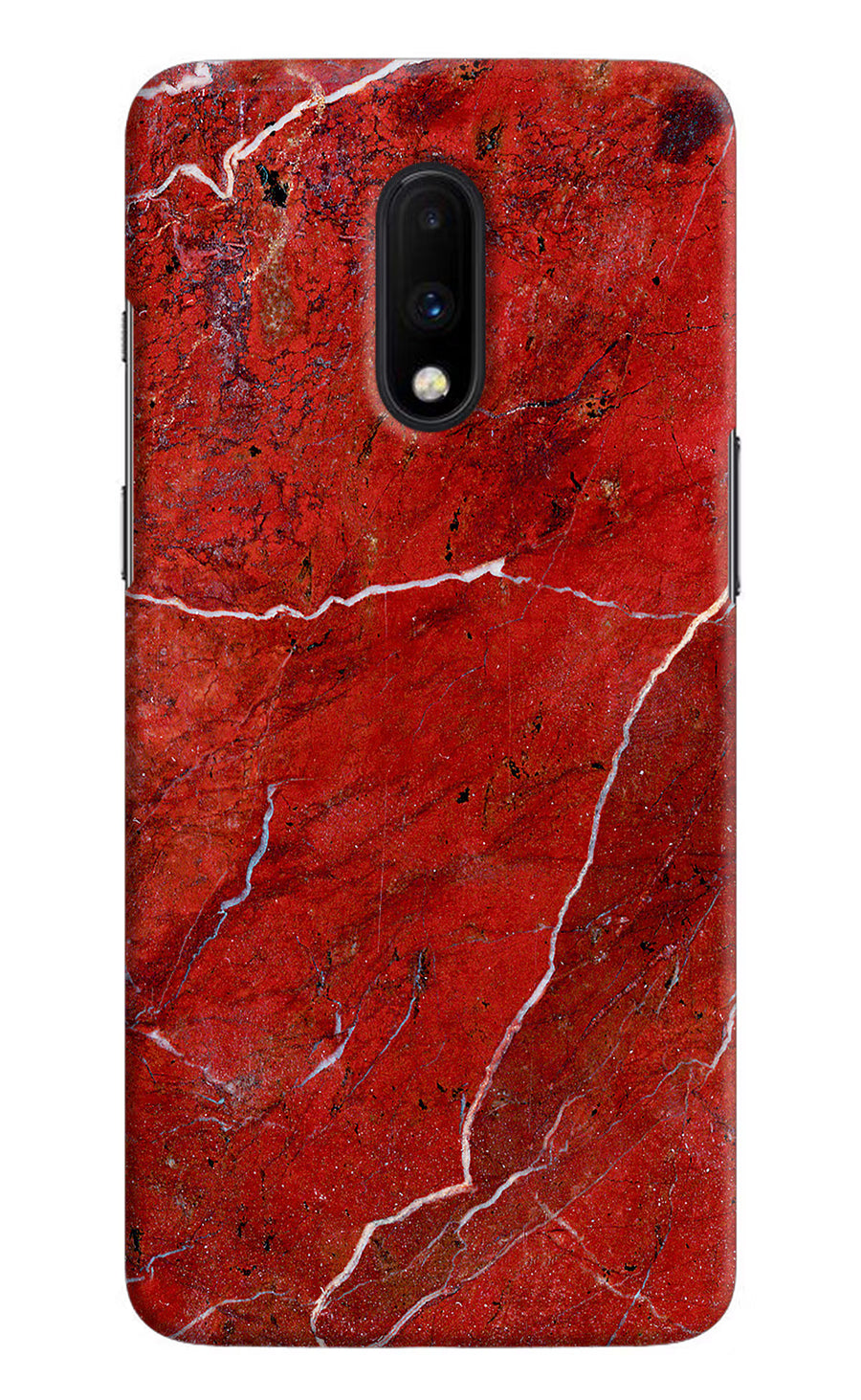 Red Marble Design Oneplus 7 Back Cover, Hard case