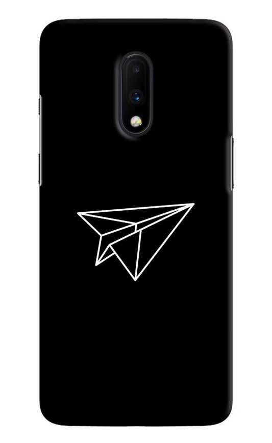 Paper Plane White Oneplus 7 Hard Case Back Cover by Casekaro