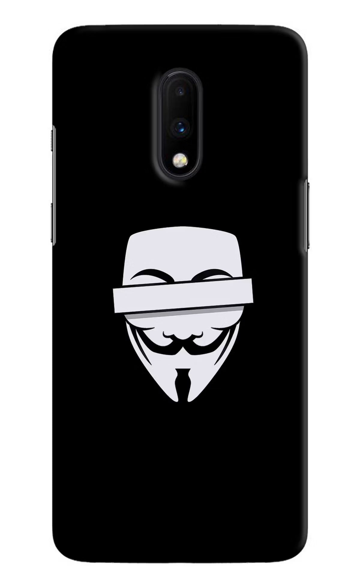 Anonymous Face Oneplus 7 Hard Case Back Cover by Casekaro