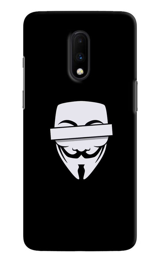 Anonymous Face Oneplus 7 Hard Case Back Cover by Casekaro
