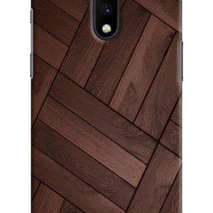 Wooden Texture Design Oneplus 7 Hard Case Back Cover by Casekaro