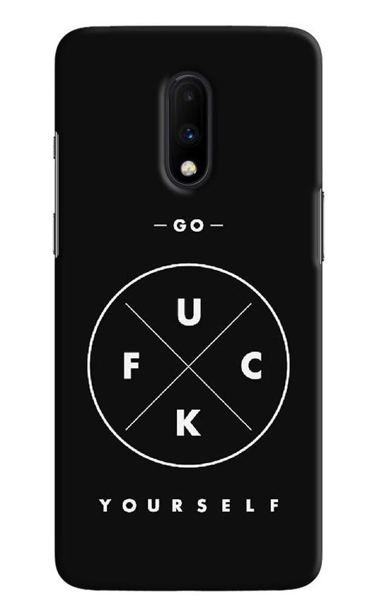 Go Fuck Yourself Oneplus 7 Hard Case Back Cover by Casekaro