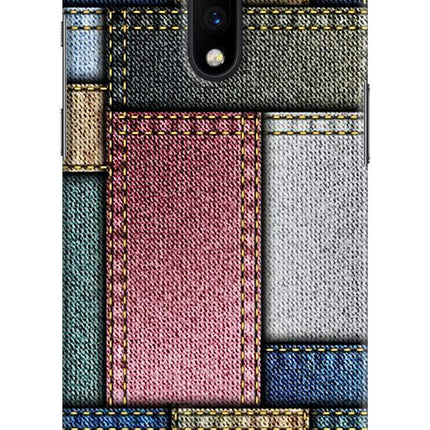 Multicolor Jeans Oneplus 7 Hard Case Back Cover by Casekaro