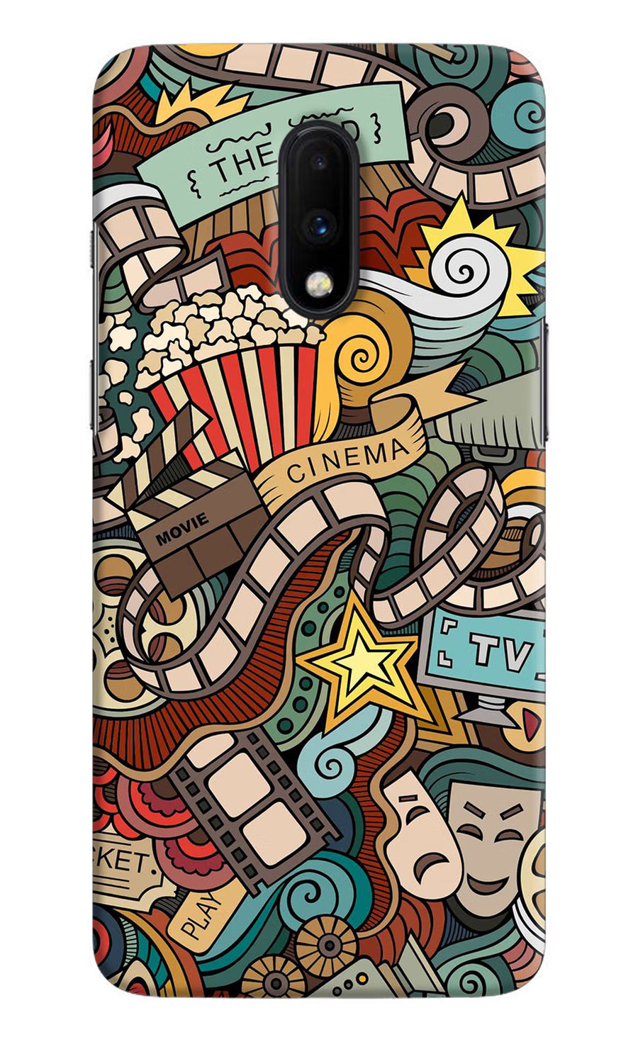 Cinema Abstract Oneplus 7 Back Cover, Hard case