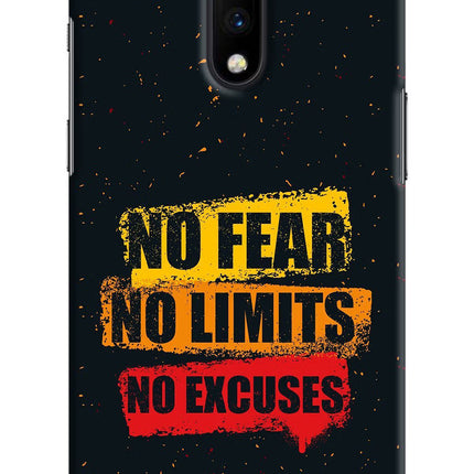No Fear No Limits No Excuse Oneplus 7 Hard Case Back Cover by Casekaro
