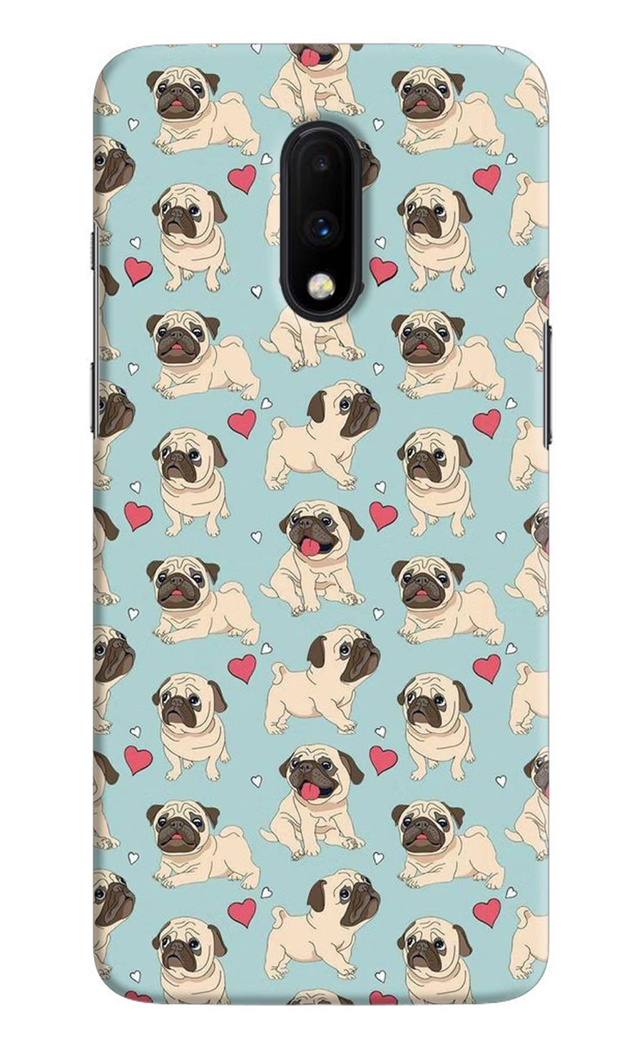 Pug Dog Oneplus 7 Back Cover, Hard case