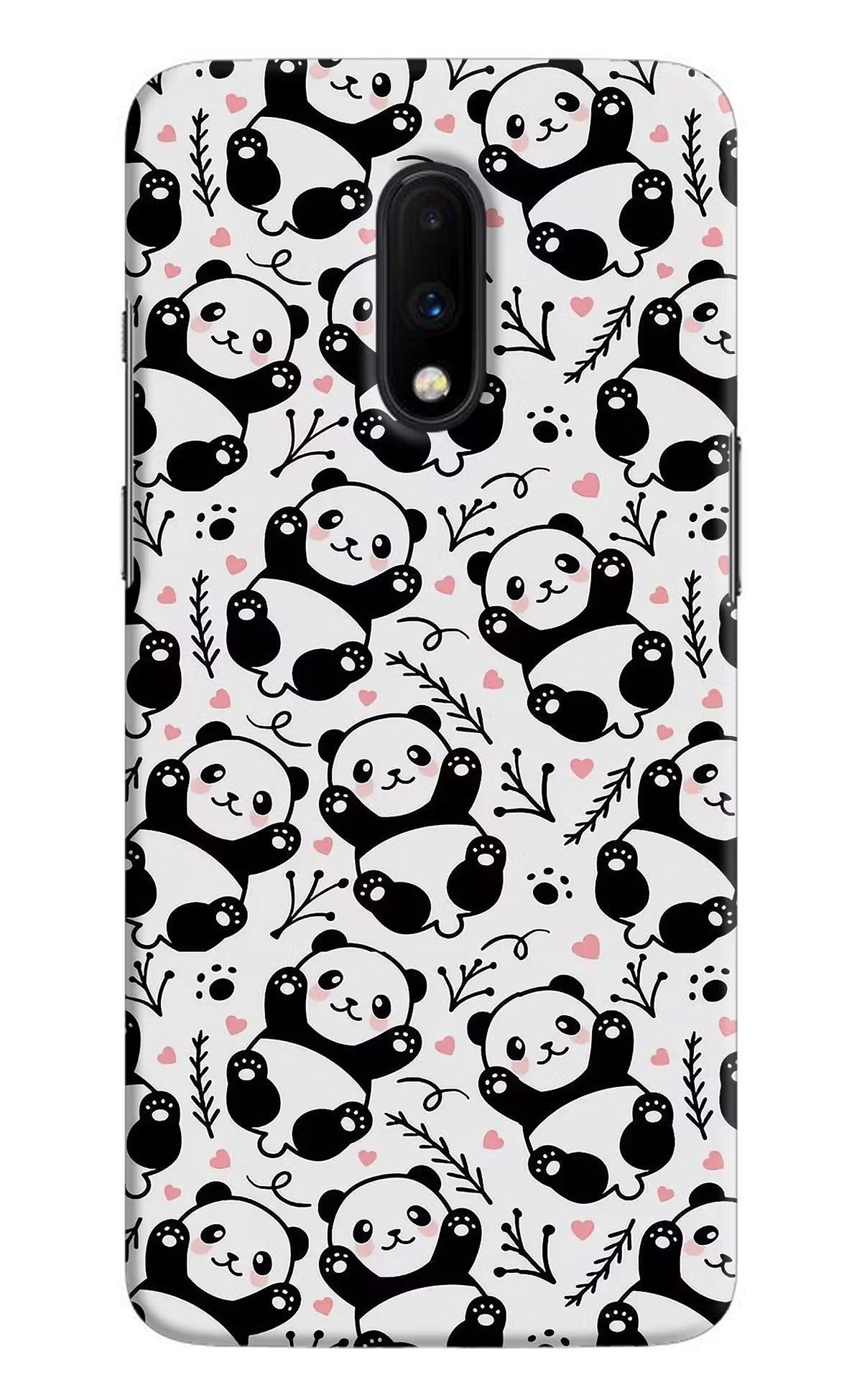Cute Panda Oneplus 7 Hard Case Back Cover by Casekaro