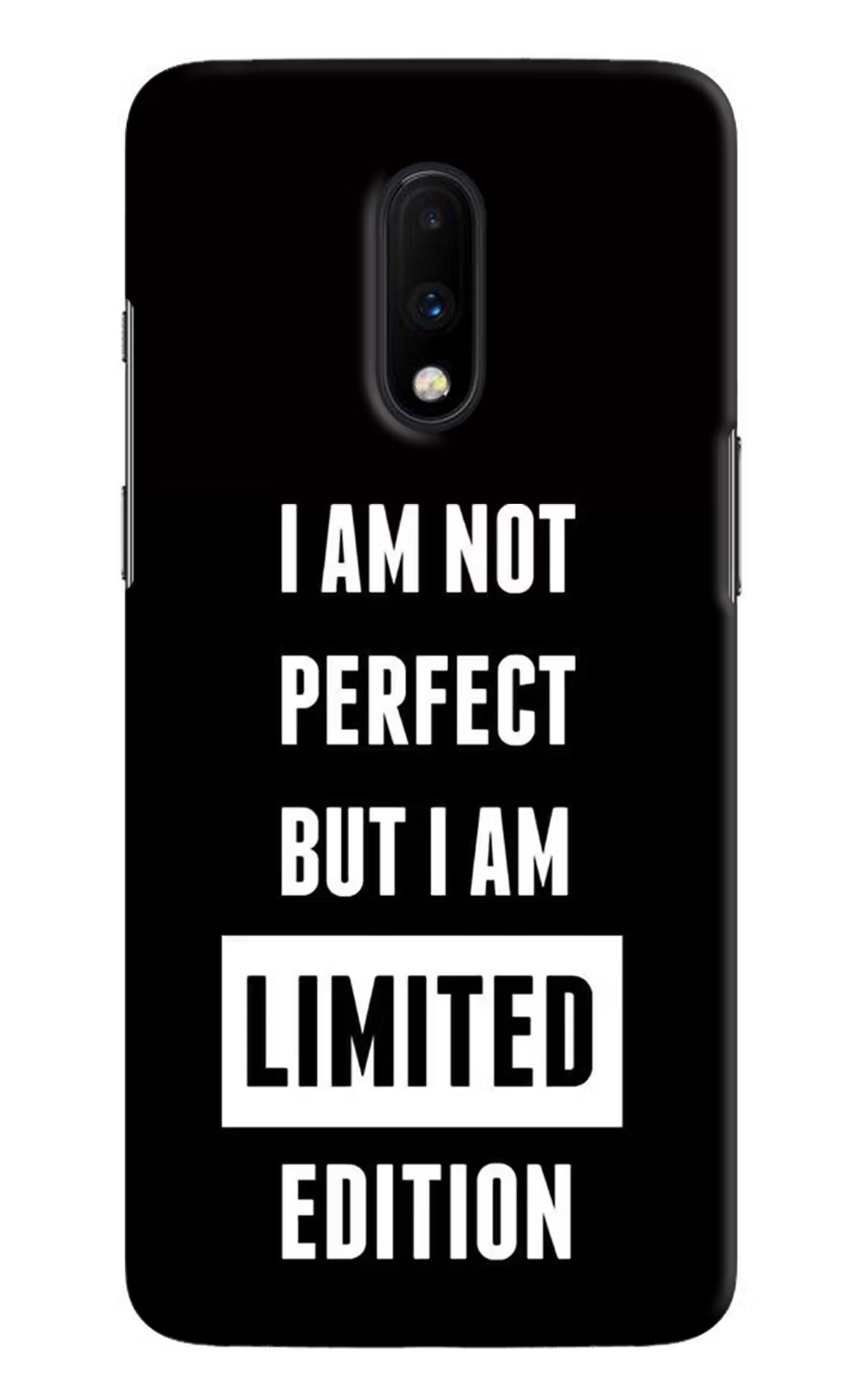 I Am Not Perfect But I Am Limited Edition Oneplus 7 Hard Case Back Cover by Casekaro
