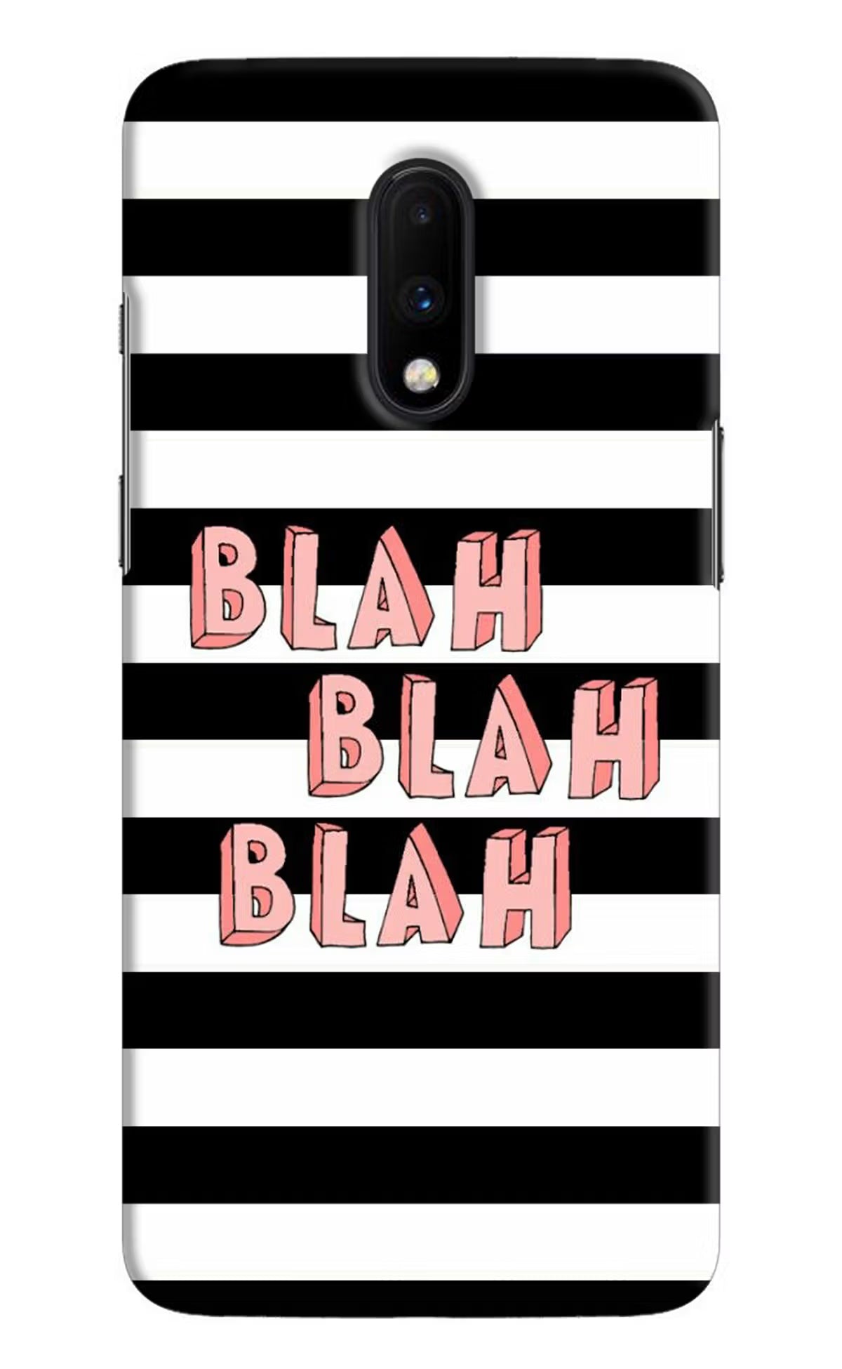 Blah Blah Blah Oneplus 7 Hard Case Back Cover by Casekaro