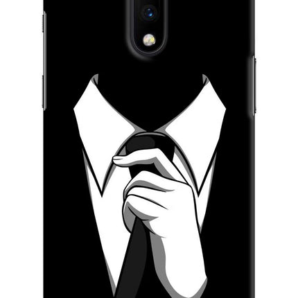 Black Tie Oneplus 7 Hard Case Back Cover by Casekaro