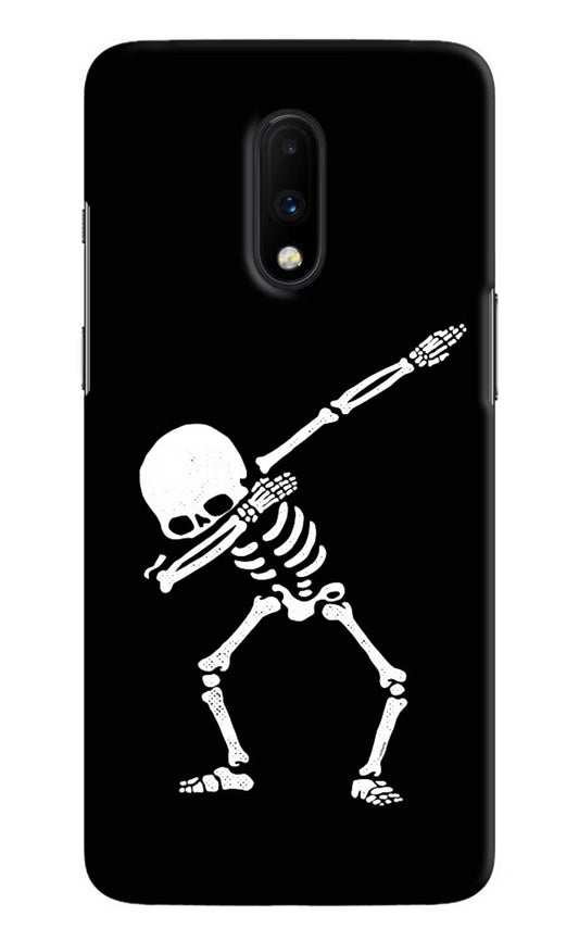 Dabbing Skeleton Art Oneplus 7 Hard Case Back Cover by Casekaro