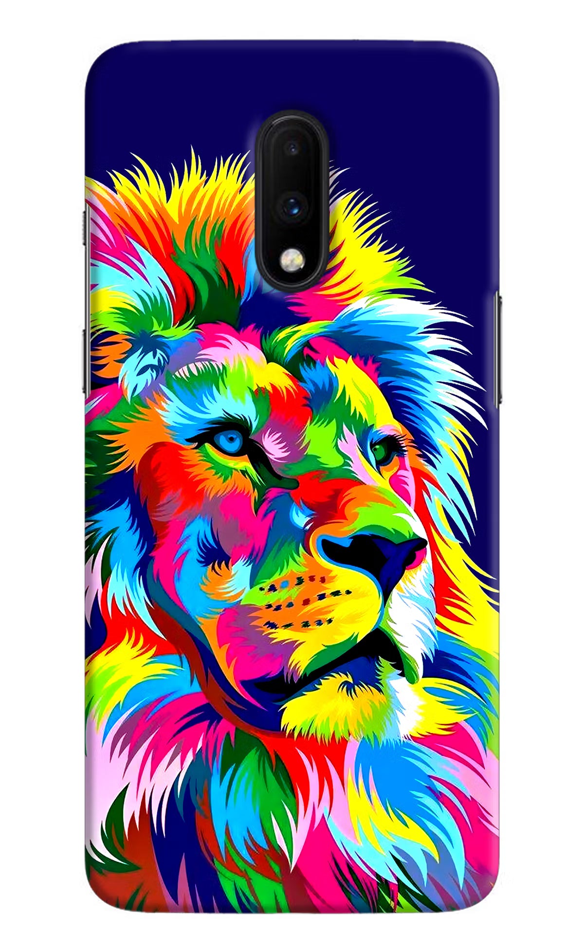 Vector Art Lion Oneplus 7 Hard Case Back Cover by Casekaro