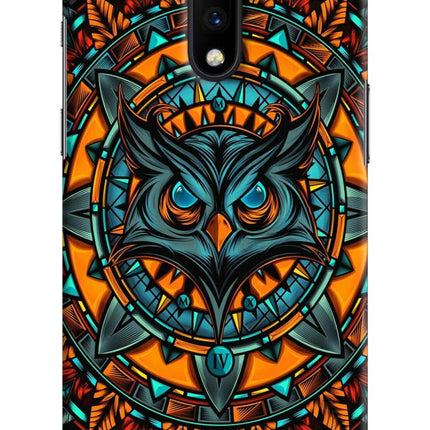Angry Owl Art Oneplus 7 Hard Case Back Cover by Casekaro