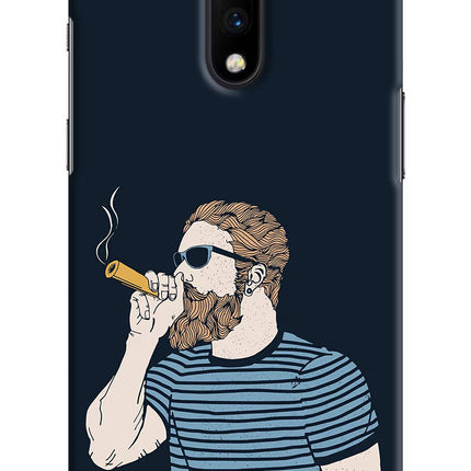 Smoking Oneplus 7 Hard Case Back Cover by Casekaro