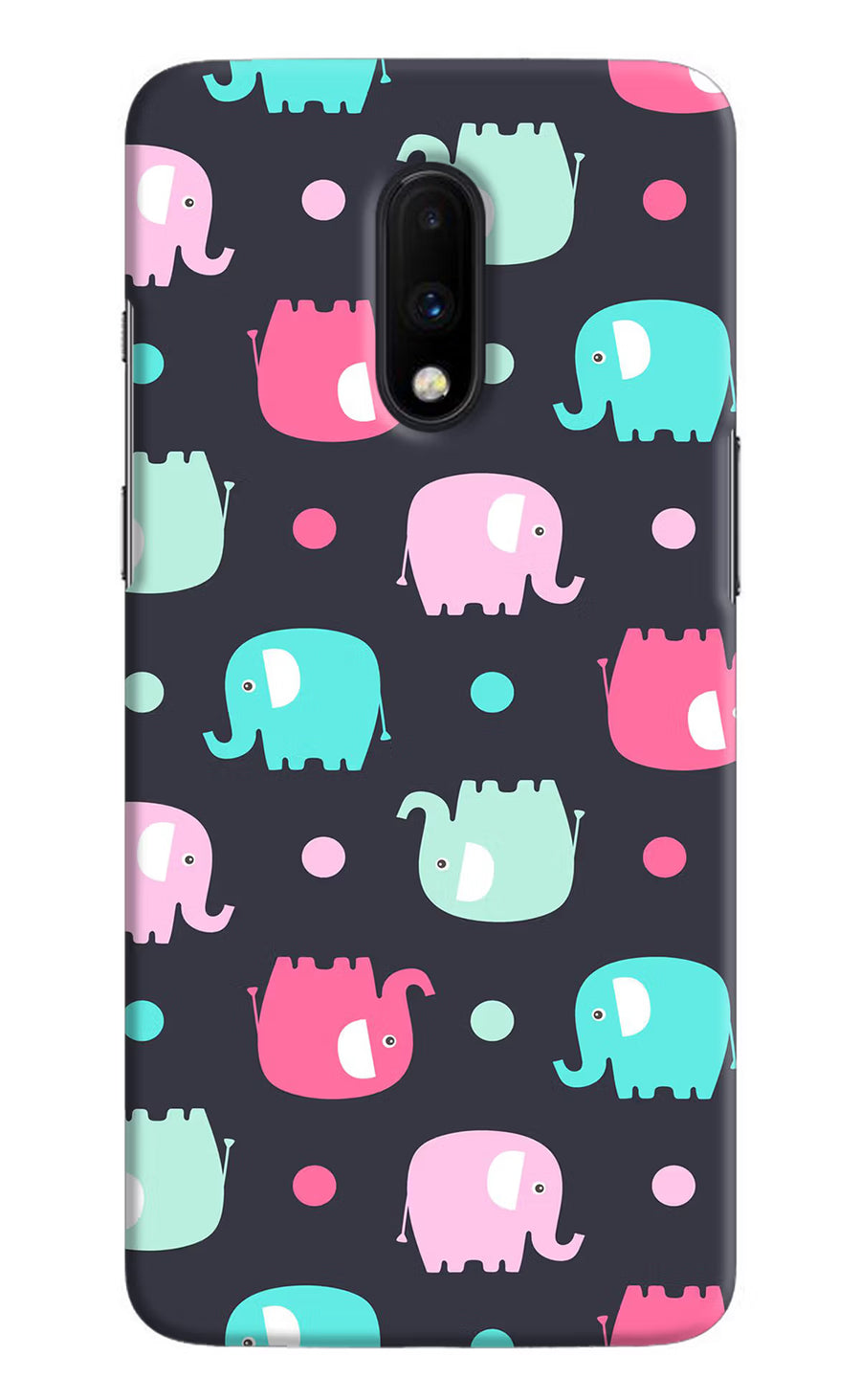 Elephants Oneplus 7 Back Cover, Hard case