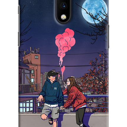 Chilling Couple Oneplus 7 Hard Case Back Cover by Casekaro