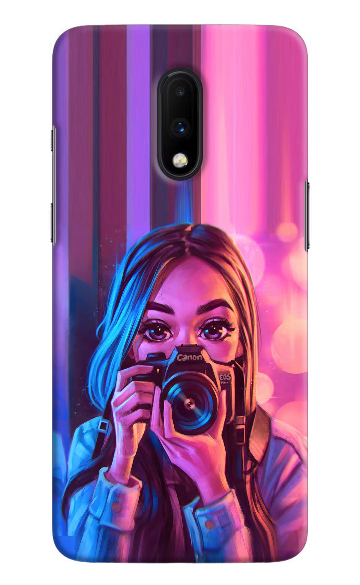 Girl Photographer Oneplus 7 Hard Case Back Cover by Casekaro
