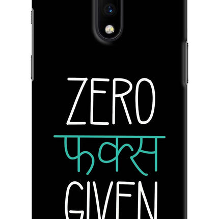 Zero Fucks Given Oneplus 7 Hard Case Back Cover by Casekaro