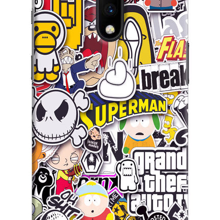 Sticker Bomb Oneplus 7 Hard Case Back Cover by Casekaro