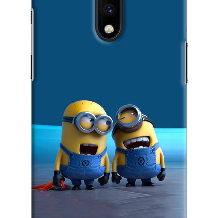Minion Laughing Oneplus 7 Hard Case Back Cover by Casekaro