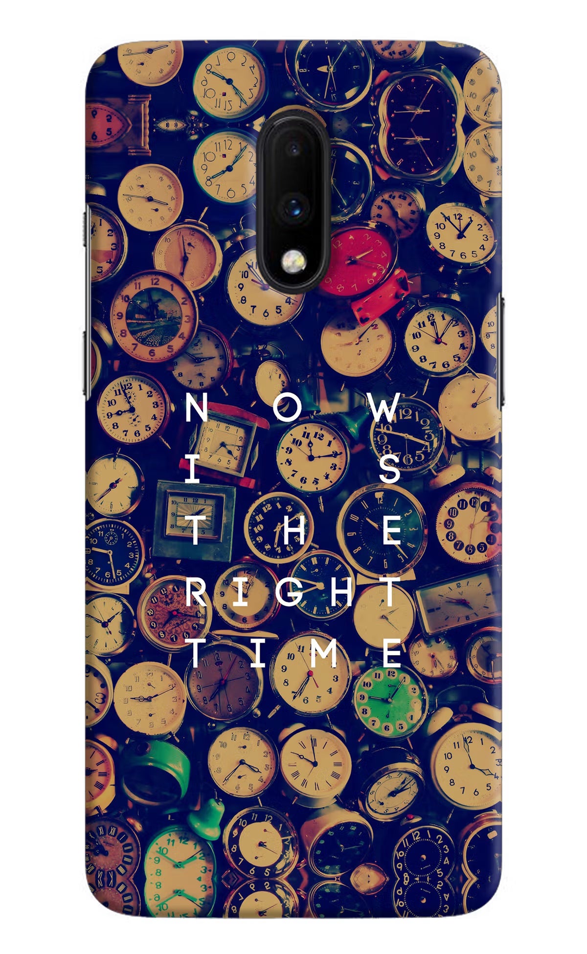 Now is the Right Time Quote Oneplus 7 Hard Case Back Cover by Casekaro