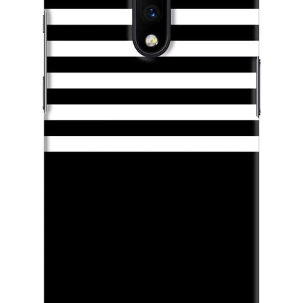 Black and White Print Oneplus 7 Hard Case Back Cover by Casekaro