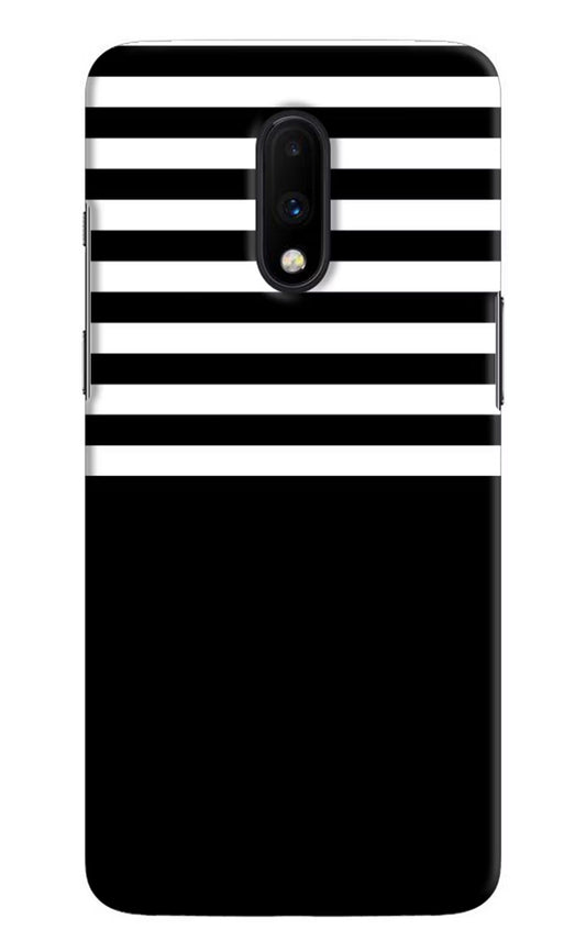 Black and White Print Oneplus 7 Hard Case Back Cover by Casekaro