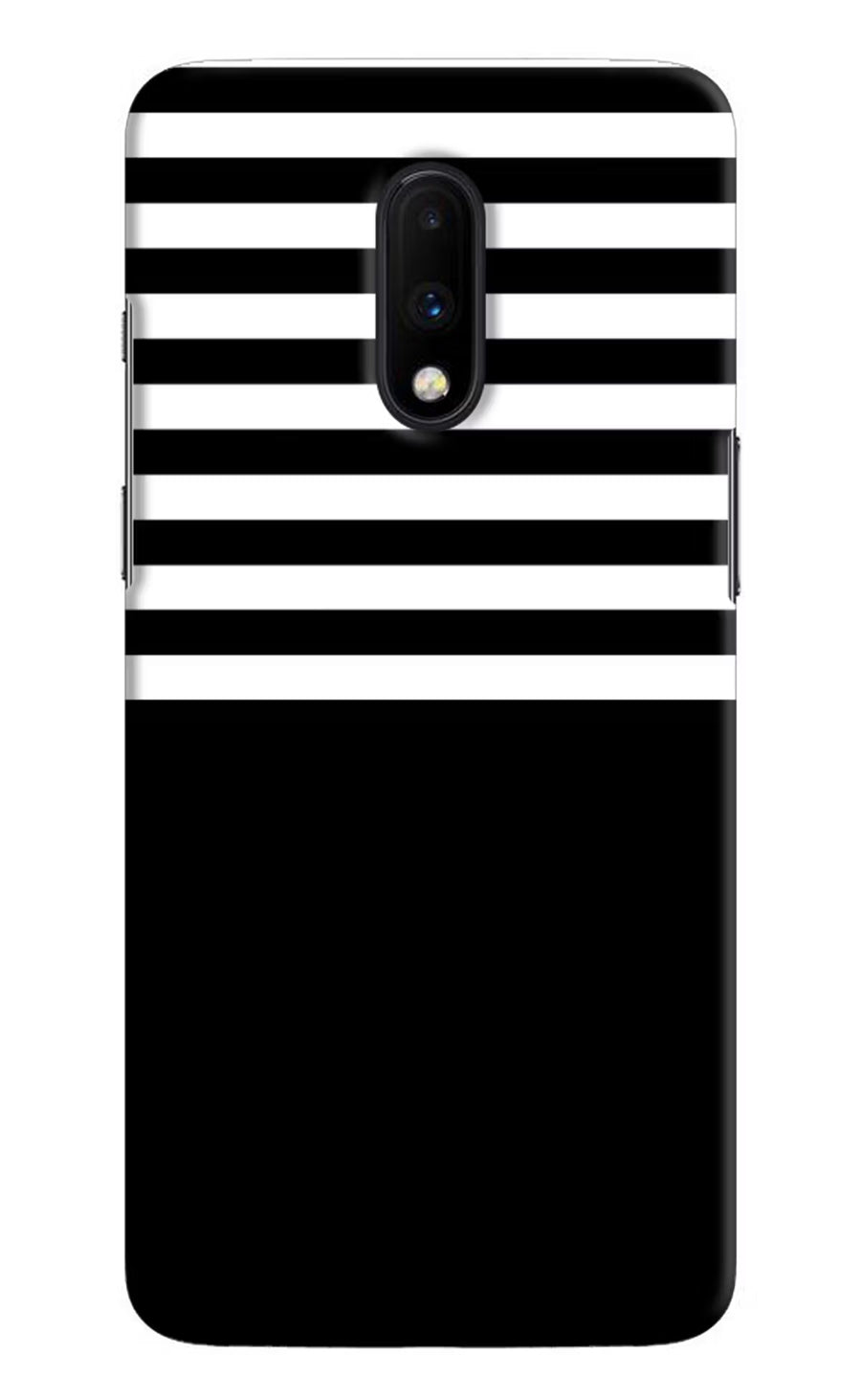Black and White Print Oneplus 7 Back Cover, Hard case