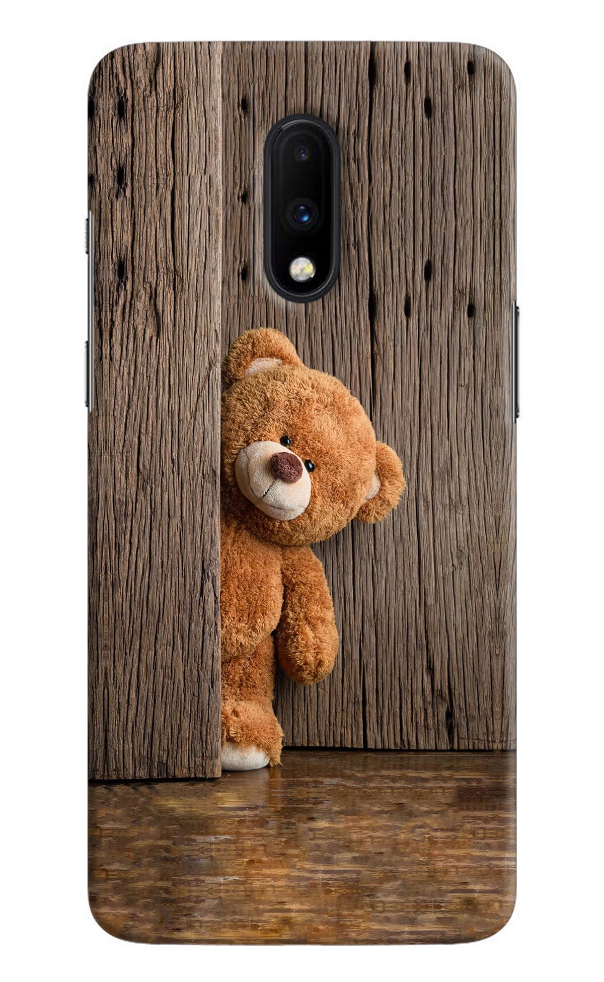 Teddy Wooden Oneplus 7 Hard Case Back Cover by Casekaro
