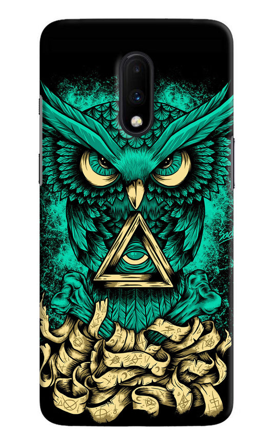 Green Owl Oneplus 7 Hard Case Back Cover by Casekaro