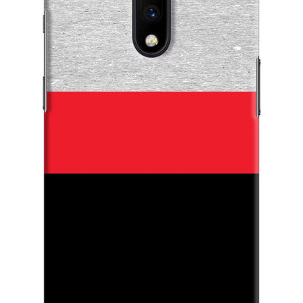 Tri Color Pattern Oneplus 7 Hard Case Back Cover by Casekaro