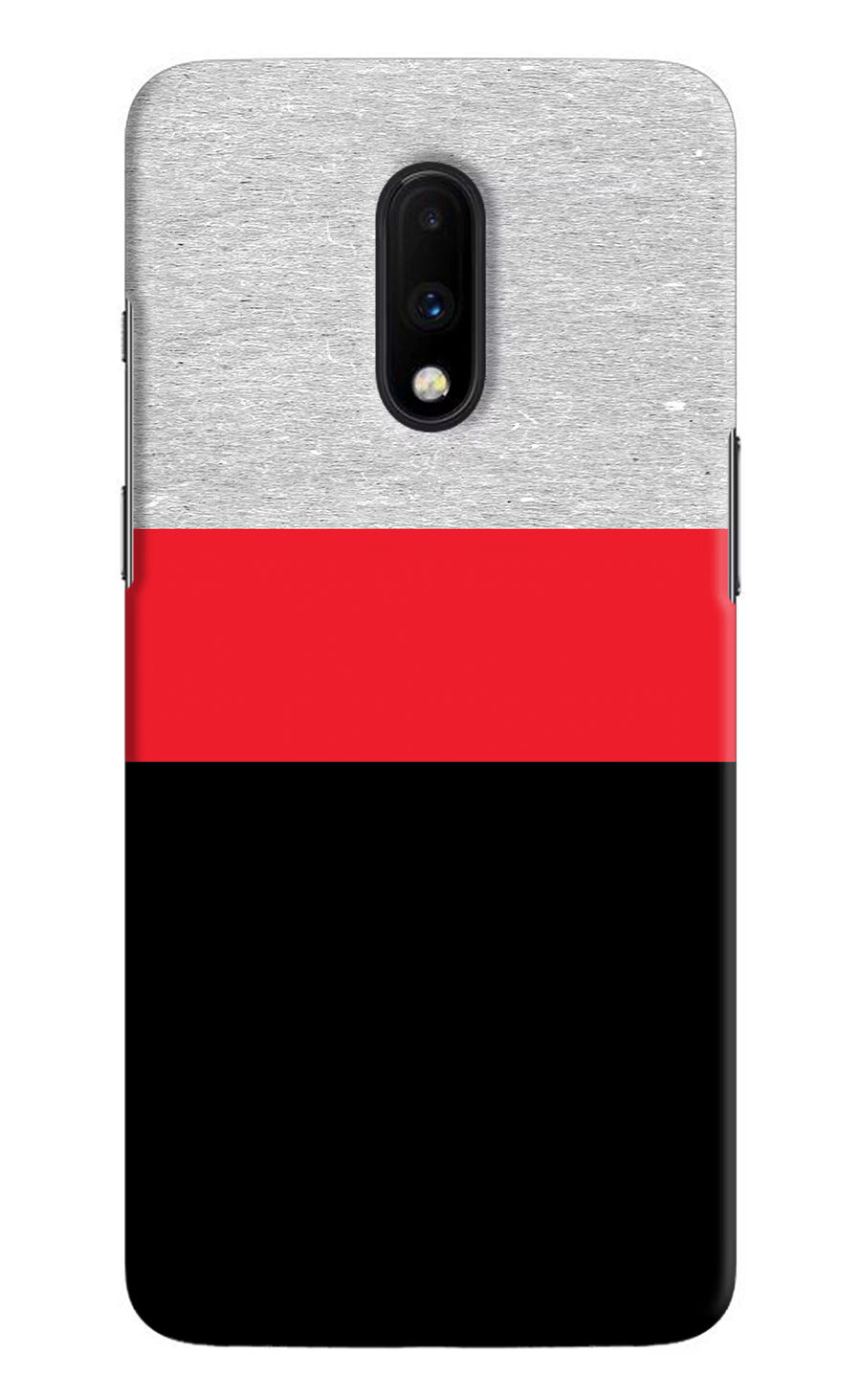 Tri Color Pattern Oneplus 7 Back Cover, Hard case