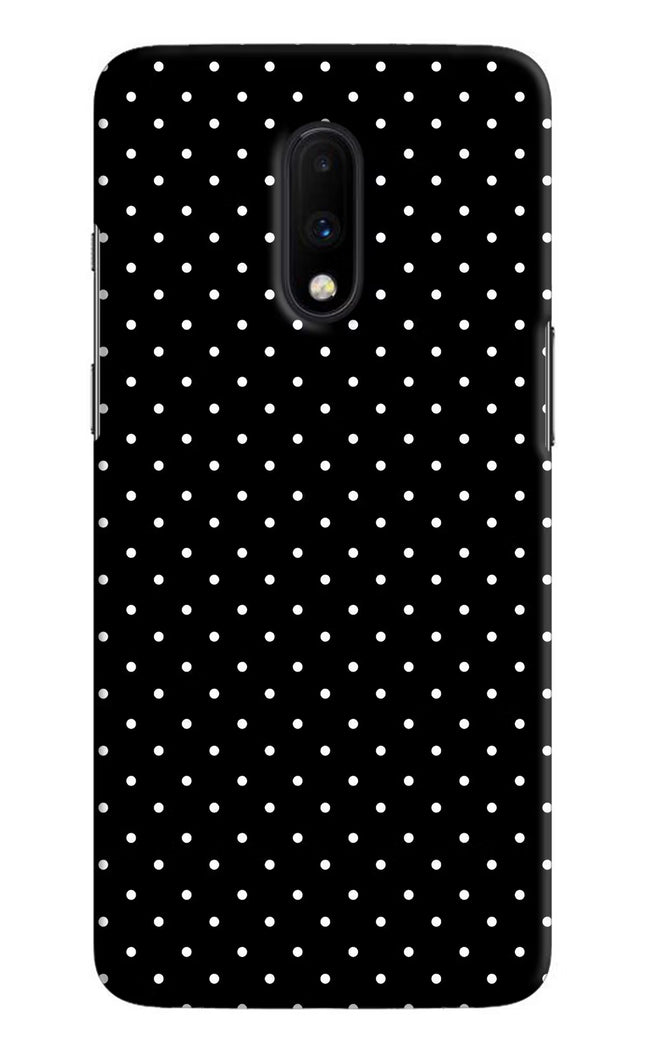 White Dots Oneplus 7 Hard Case Back Cover by Casekaro