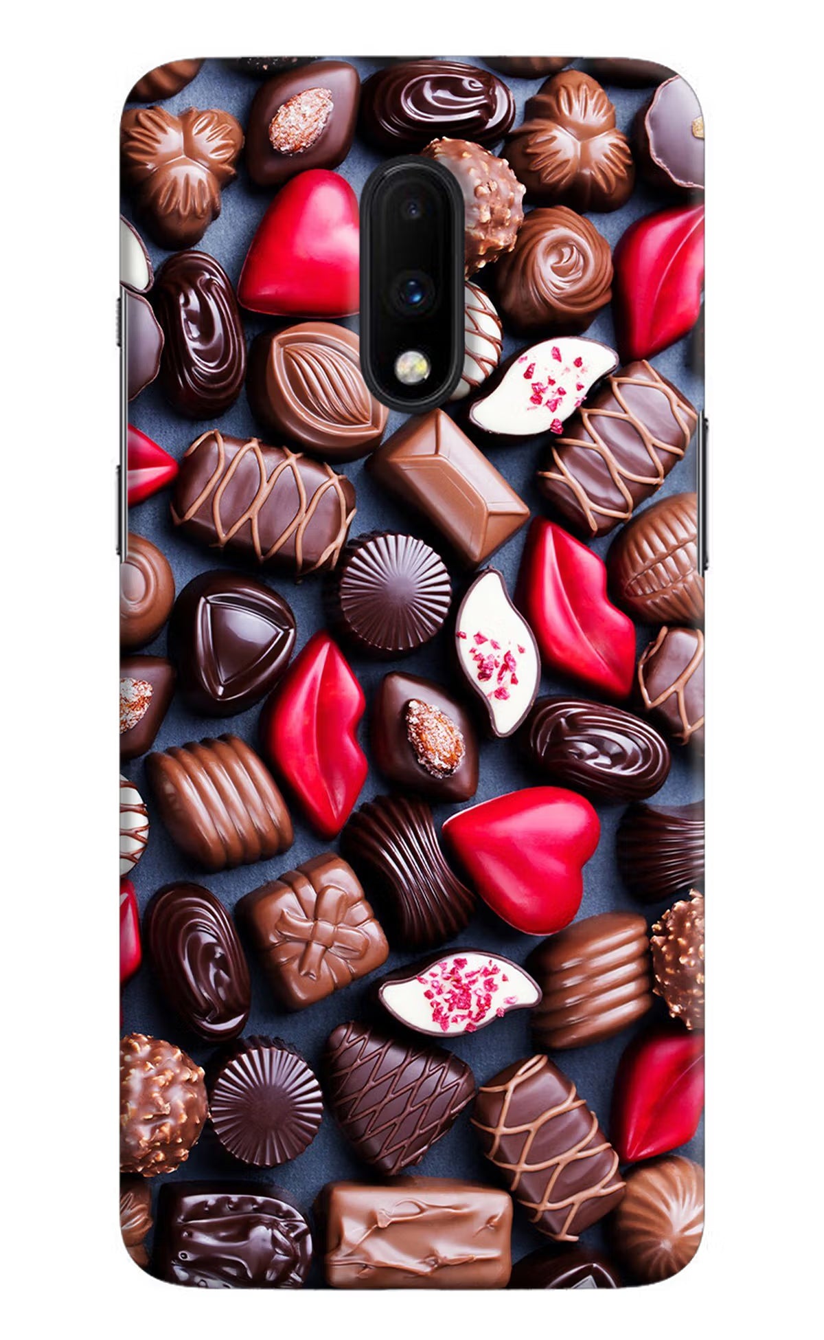 Chocolates Oneplus 7 Hard Case Back Cover by Casekaro