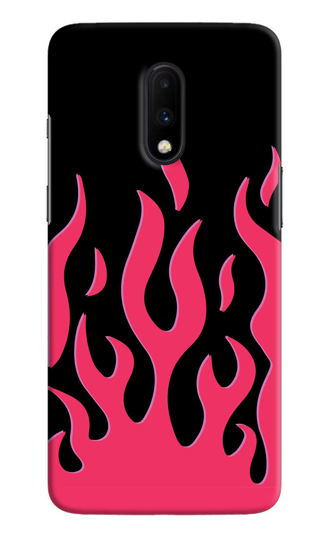 Fire Flames Oneplus 7 Hard Case Back Cover by Casekaro